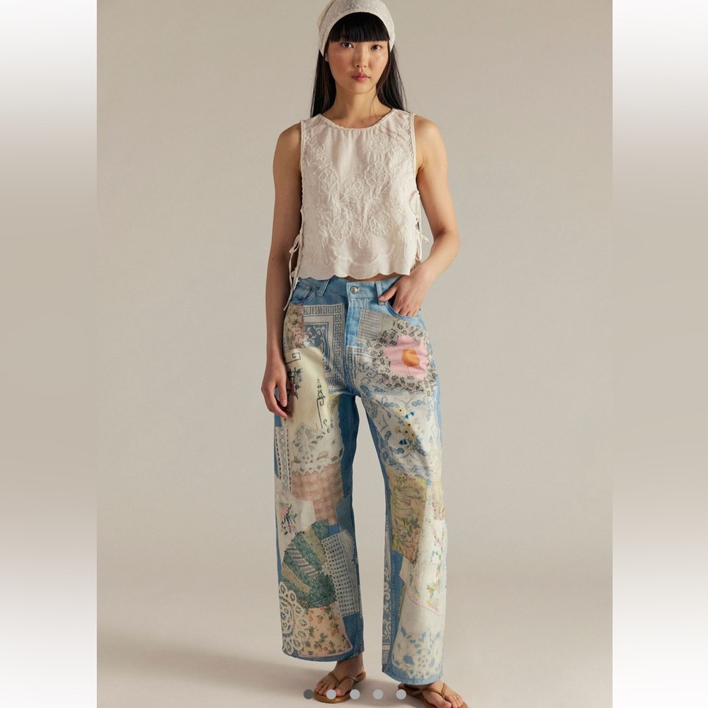 We The Free Illusions Printed Relaxed Jeans
